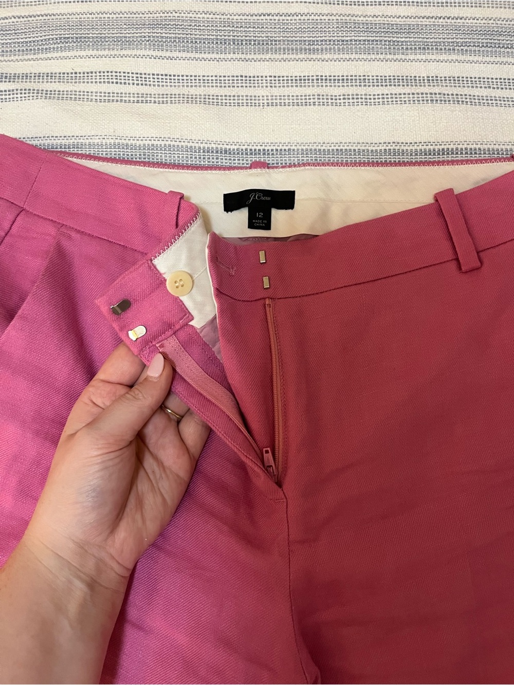 J.Crew Lined Pink Trousers